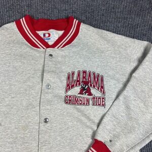 Vintage Dodger Sweatshirt Men's L Alabama Crimson Tide Varsity Jacket Gray Red